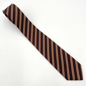 Vintage Nordstrom Tie Deadstock Boys 2.75” Width Brown Stripes Children Kids